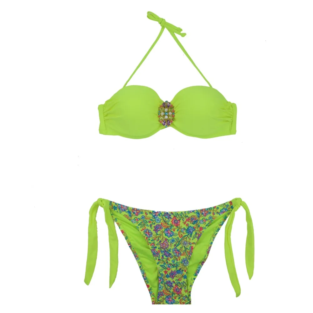 2019 Бразильский бикини сексуальный недоуздок купальник женский Танга микро