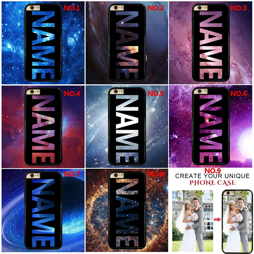 DIY пользовательское имя фото Star Galaxy Вселенная для iphone случае ПК Жесткий ТПУ