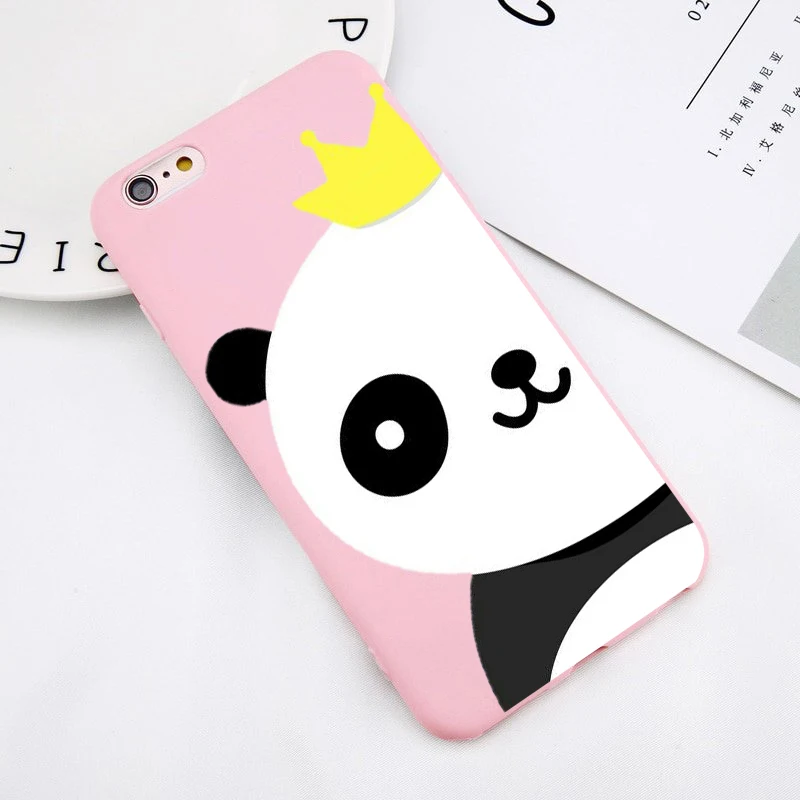 TPU Чехол для телефона с забавным рисунком панды медведя кота для iPhone 7 7s 5 5S SE 6 6s 8 plus Xs XR 11 Pro Max SE, силиконовый чехол для телефона - Цвет: TPU