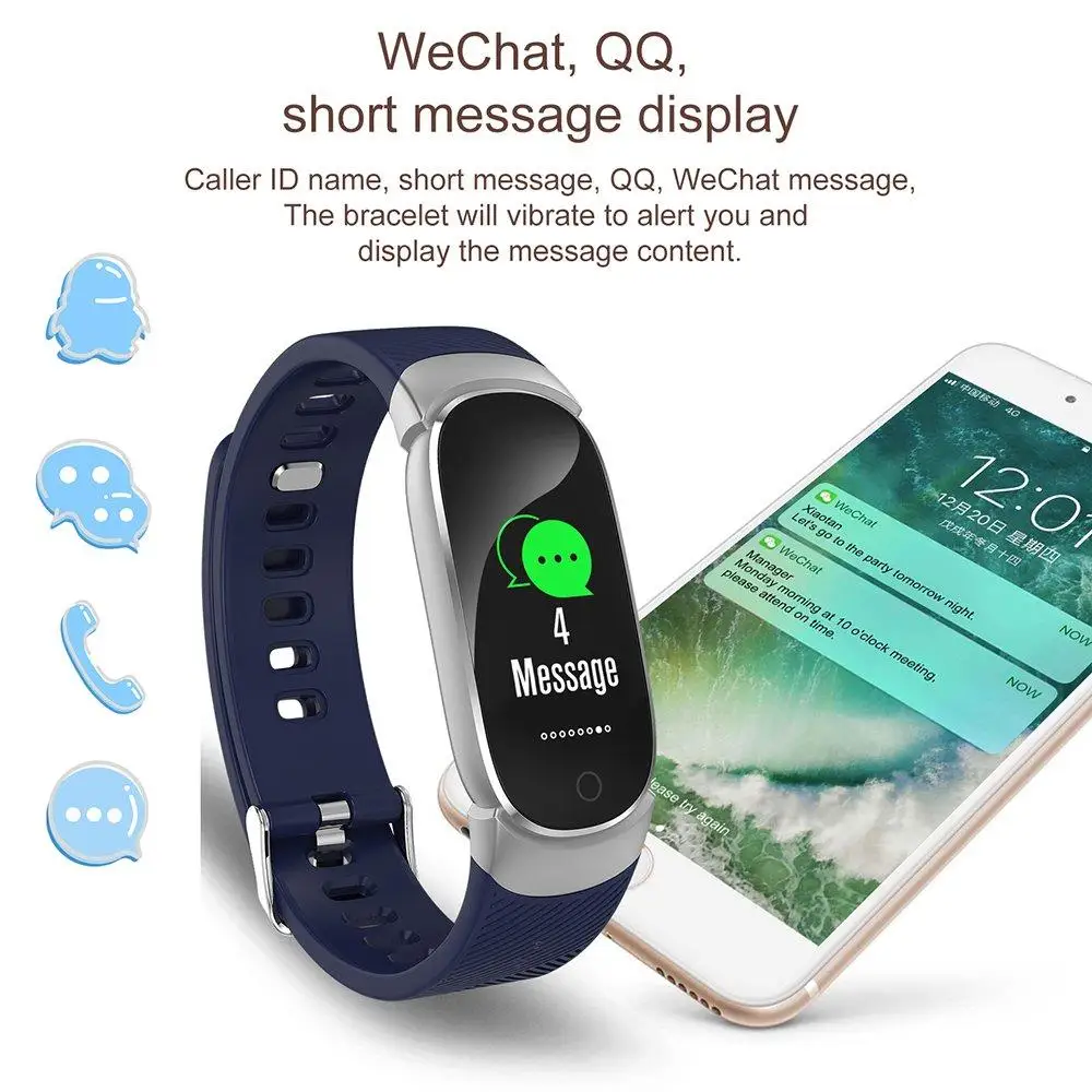 QW16 Bluetooth Смарт часы Сфигмоманометр браслет сердечного ритма с шагомером Браслет
