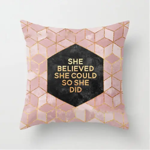 Лаконичный современный чехол для подушки с геометрическим узором в полоску и