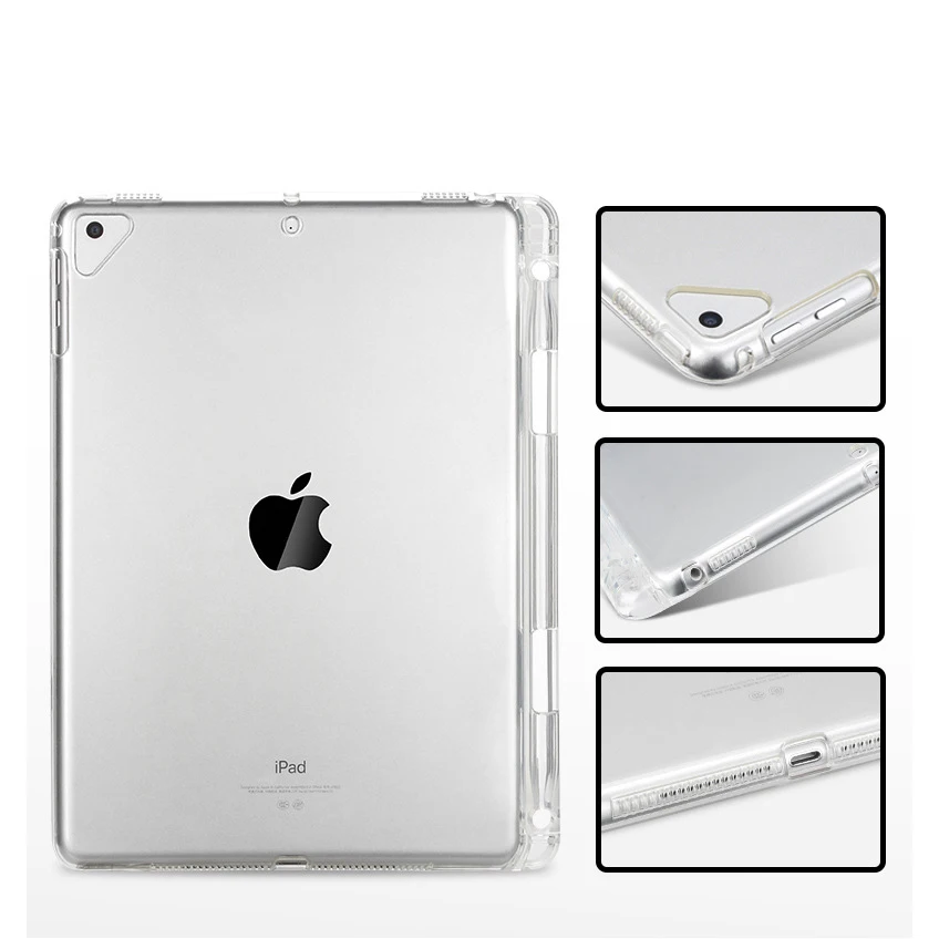 Прозрачный чехол для iPad 9 7 2018 2017 / Pro резиновый планшета Мягкий силиконовый 5 6 Air