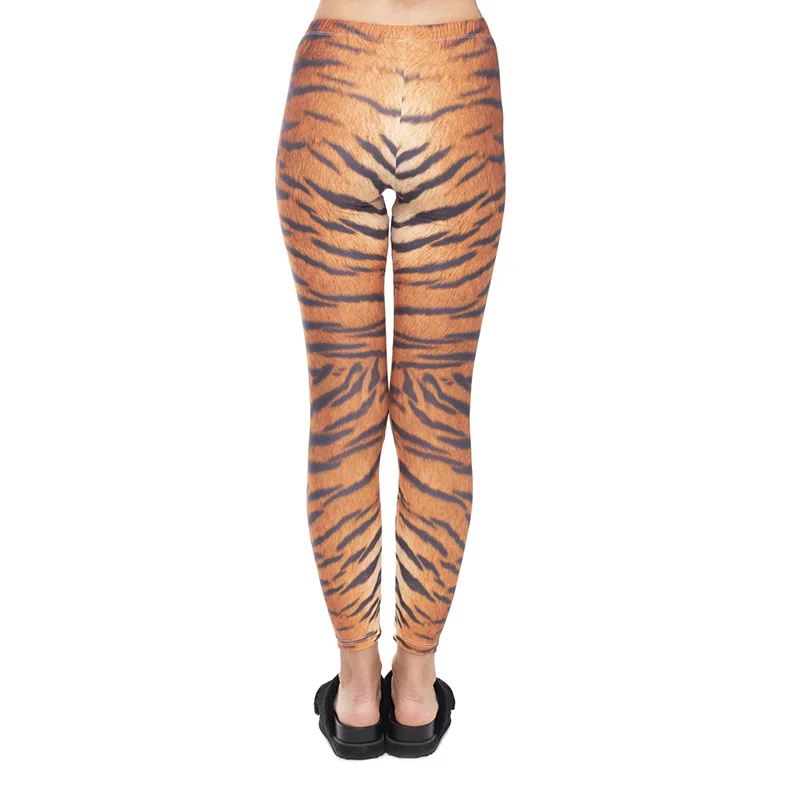 New Arrival Hot Sales High Waist Cozy Leggings Tiger Fur Digital Printing Pants Trousers Slim Skinny Sportswear | Женская одежда