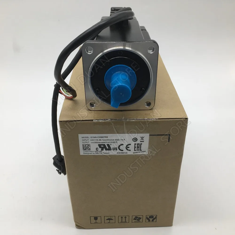Delta AC Серводвигатель 750 Вт ECMA C20807RS 0,75 кВт 2,39 нм 3000 об/мин NEMA32 80 мм в коробке