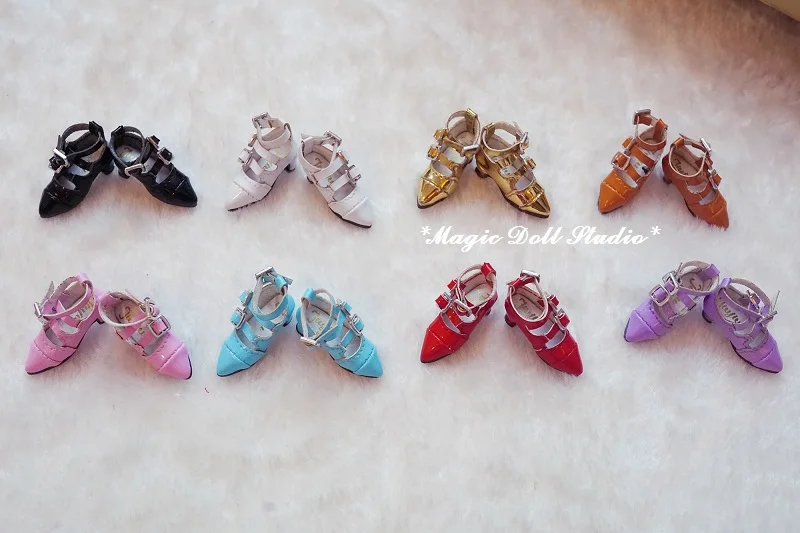 [MG483] 2019 Бесплатная доставка NeoBlythe Doll Shoes # кожаная обувь с острым носком подходит