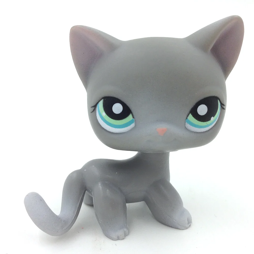 PS #126 серая короткошерстая кошка Teal Eyes редкие животные детские игрушки | Игрушки и