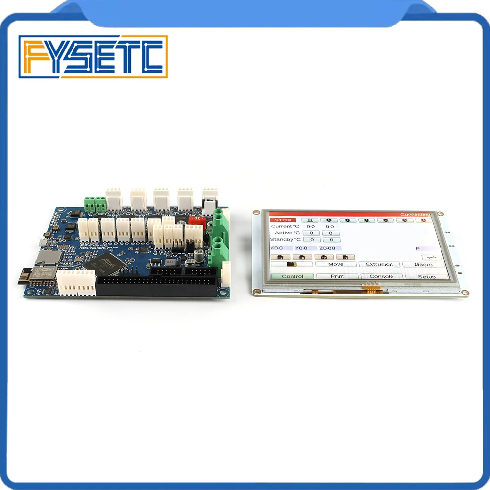 Clone DuetWifi Duet 2 Wifi V1.04 Advanced 32 Bit Electronics With 5'' 5 inch PanelDue 5i Integrated Colour Touch Screen