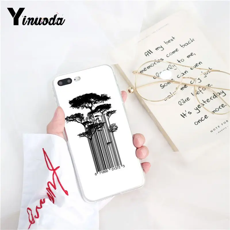 Yinuoda прозрачный и белый Noodles Number Styel роскошный защитный чехол для телефона iPhone X XS