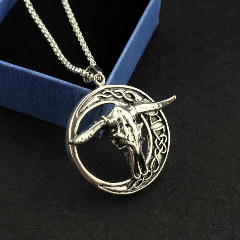 Ожерелье в стиле панк с изображением Полумесяца головы Овцы таинственного