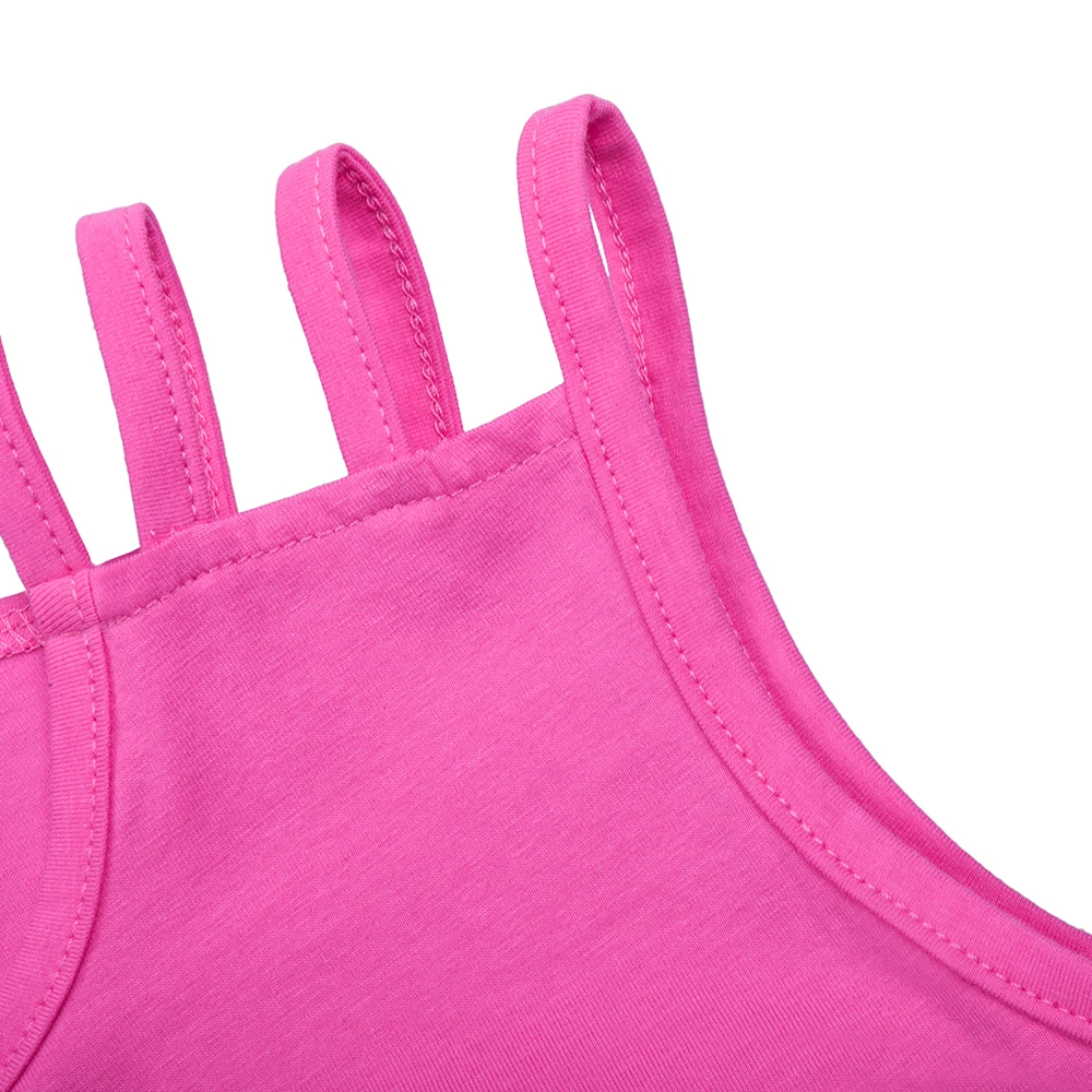 Комплект из 2 предметов для девочек футболка с открытыми плечами и отделкой