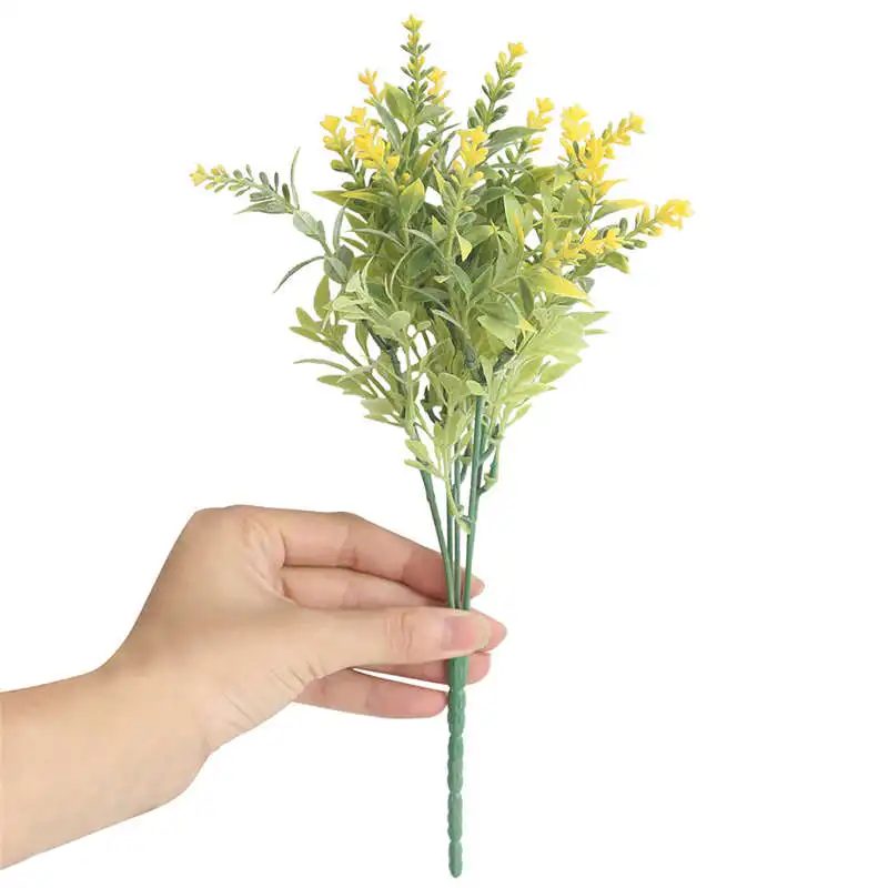 Искусственные цветы лаванды с 15 головками пластиковые искусственные для
