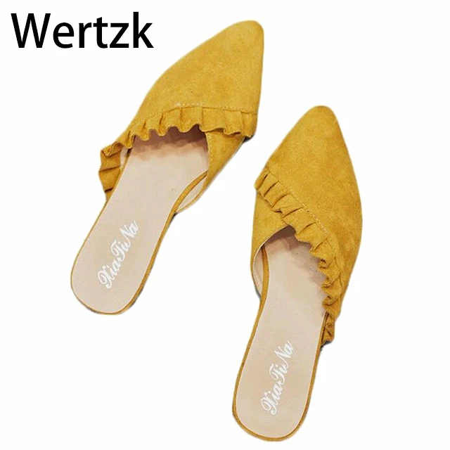 Модные женские туфли на плоской подошве без шнуровки с рюшами тканевые лоферы