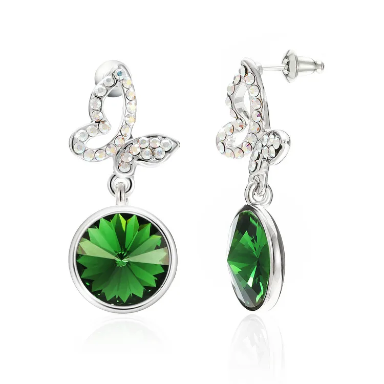 Серьги Warme Farben с кристаллами Swarovski для женщин, хорошее ювелирное изделие, серьги-капли в виде бабочки, вечерние серьги-подвески Brinco Pendiente