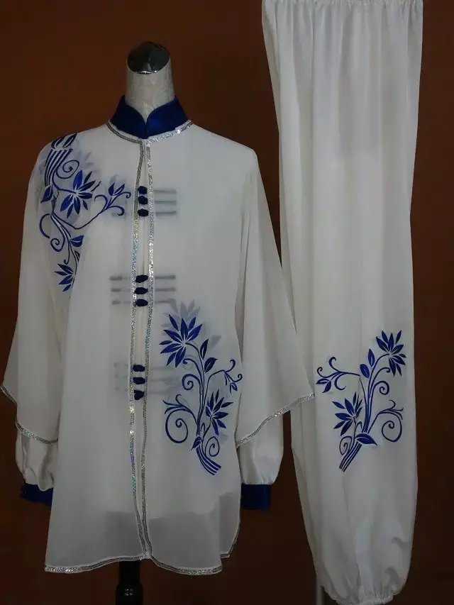 Wushu taichi одежда тайцзи changquan Униформа боевые искусства соревнования вышитые