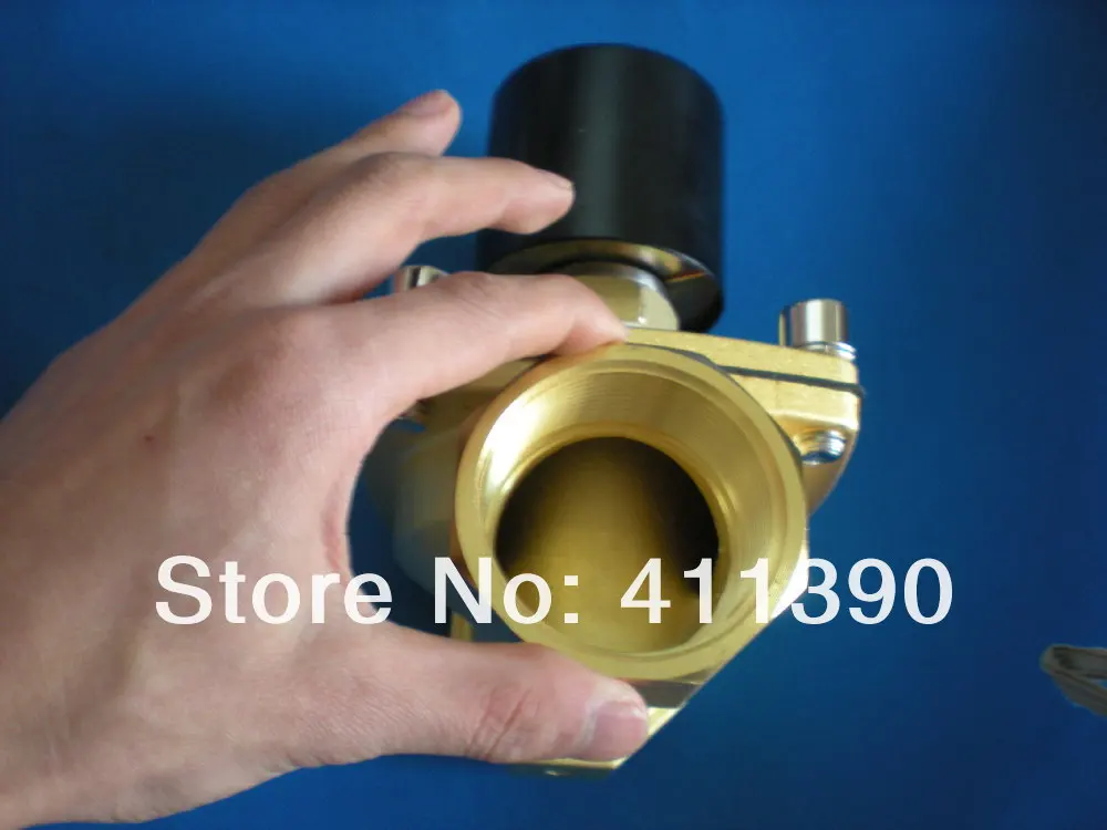 

2" Electric Solenoid Valve 220 Volt, Water, Diesel normally open brass AC220V model 2W500-50K