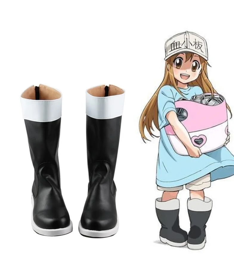 

Anime Hataraku Saibou Cells at Work Platelet Neutrophil Killer T cell Cosplay Costume white blood punk lolita Shoes boots