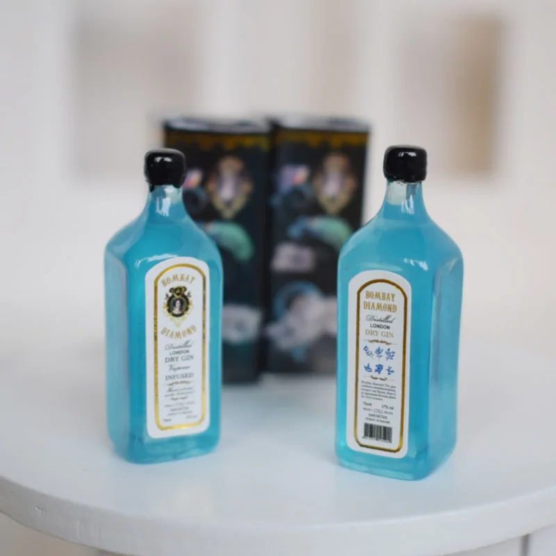 Миниатюрный напиток Bombay 2 бутылки сухого вина 1:6 модель притворяться играть кухня