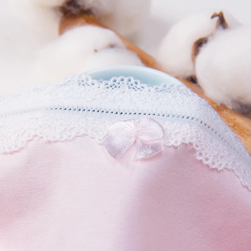 Женские хлопковые трусики милые кружевные трусы с цветочным рисунком нижнее