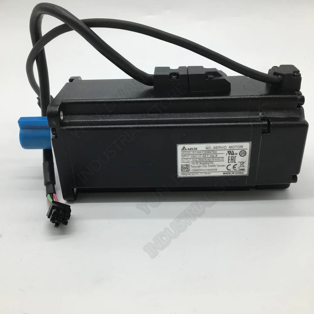 750W NEMA32 Delta B2 серводвигатель переменного тока с тормозом ECMA C20807SS 0.75KW 2.39NM 3000 об/мин 80