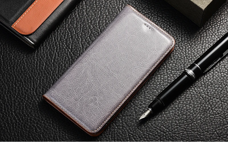 Чехол для телефона Crazy horse из натуральной кожи чехол для Xiaomi Mi 5 5c 5X 5S 6X8 9T CC9 CC9e Pro Plus SE A2 A1 с откидной подставкой