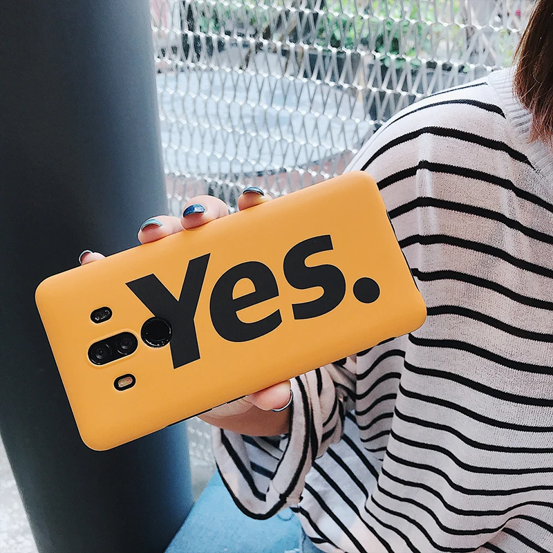 YHBBCASES для huawei mate 10 20 Pro Чехол s с мультипликационным принтом &quotYes&quot желтый чехол P30