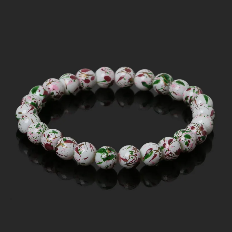 Женский браслет с бусинами диаметром 8 мм 19 см|bracelet repellent|bracelet bandbead bracelet charm |