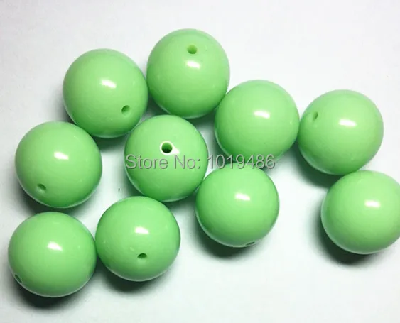 Новые акриловые твердые бусины для ожерелья 20 мм 105 шт./лот мятно зеленый