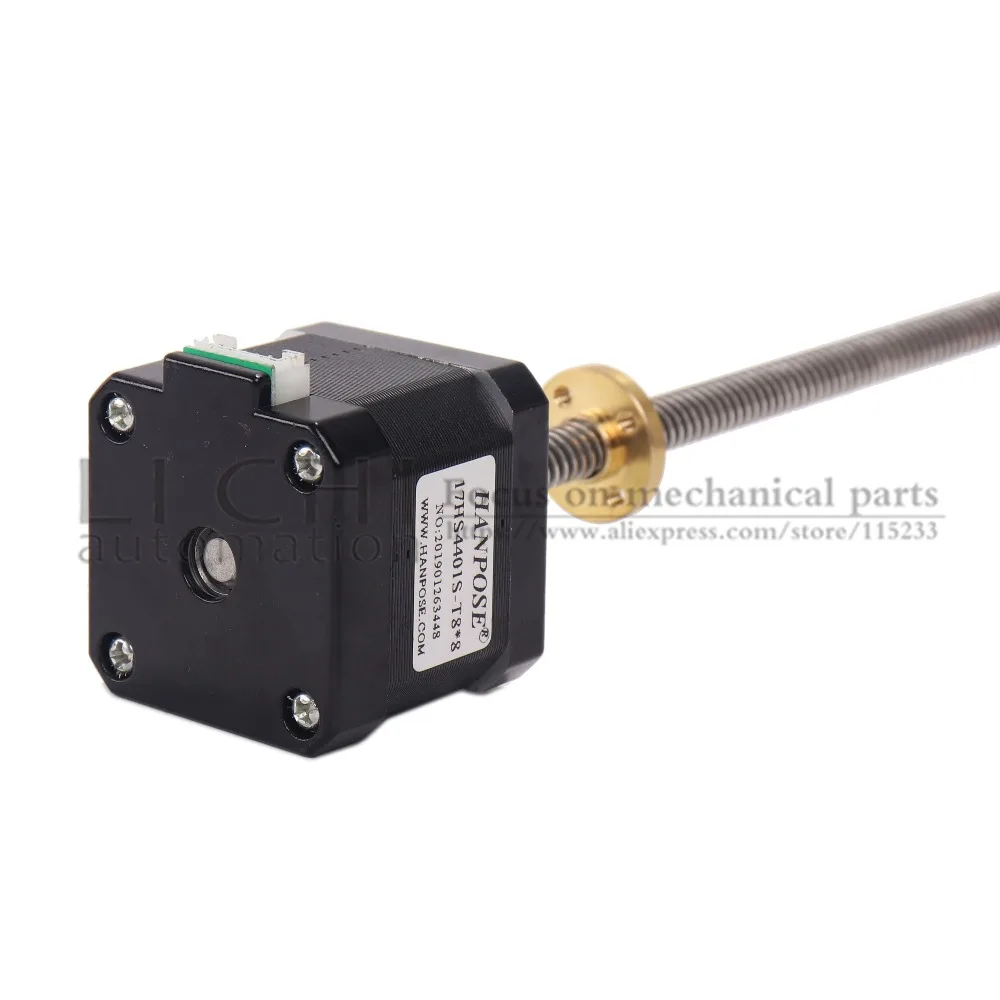 Nema17 17HS4401 шаговый двигатель с T8 винт lead 2/4/8 мм 300 мм 42 двигатель 42bygh 3D-принтеры двигатель с винтом для 3D-принтеры