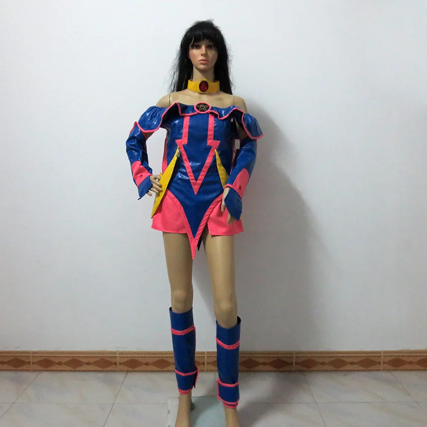 Ю Ги о! Костюм для косплея Yu Gi Oh Dark Magician Girl с шляпой бесплатная доставка|cosplay costume|girl