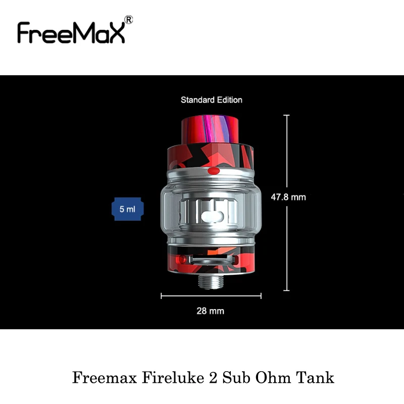 Оригинальный атомайзер Freemax Fireluke 2 Vape 5 мл с сетчатой катушкой X/TX большим облачным