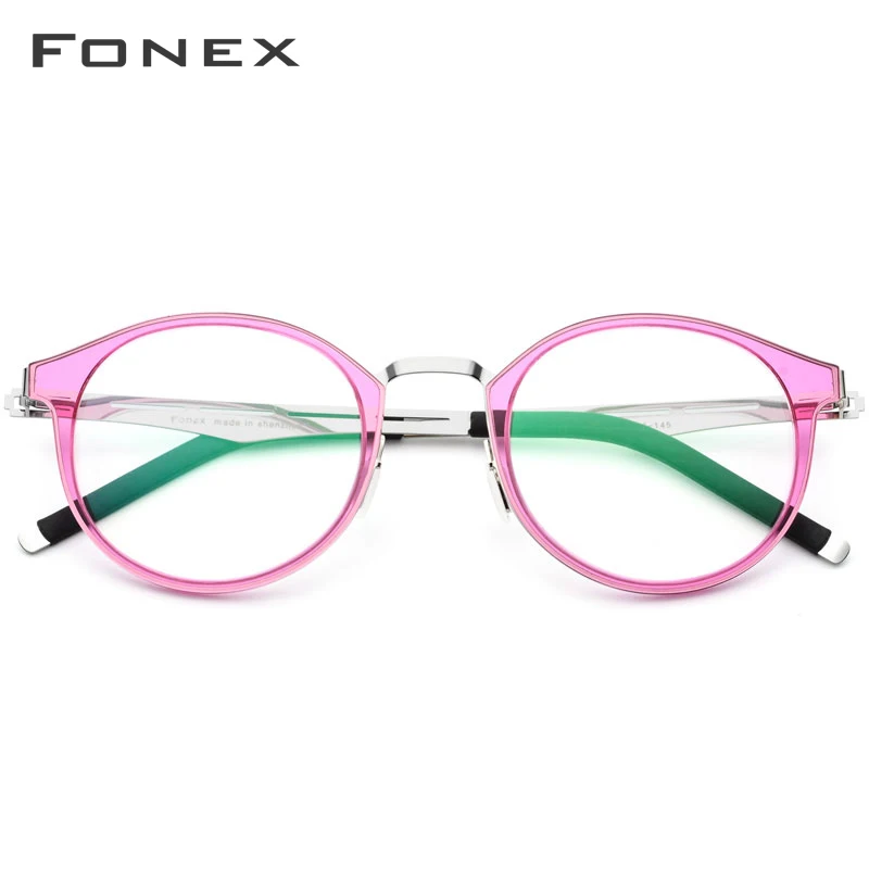 FONEX TR90 очки, оправа для мужчин и женщин, винтажные круглые очки по рецепту, очки для близорукости, оптическая оправа, очки, ретро очки без винтов