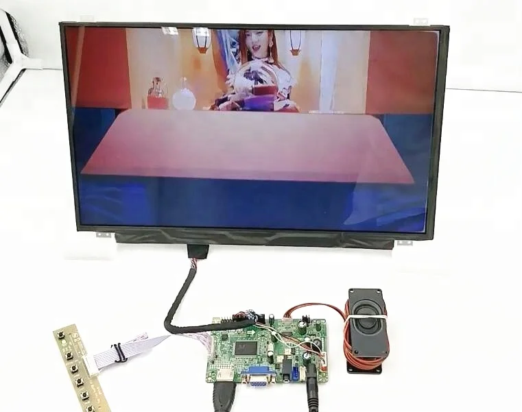 lcd controller board support VGA +audio driver 15.6 inch LCD kits with 1920*1080,300 cd