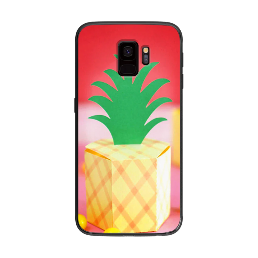 Красивый чехол с рисунком ананаса для samsung Galaxy A5 A6 A7 A8 A9 2017 Plus M10 M20 M30 силиконовые