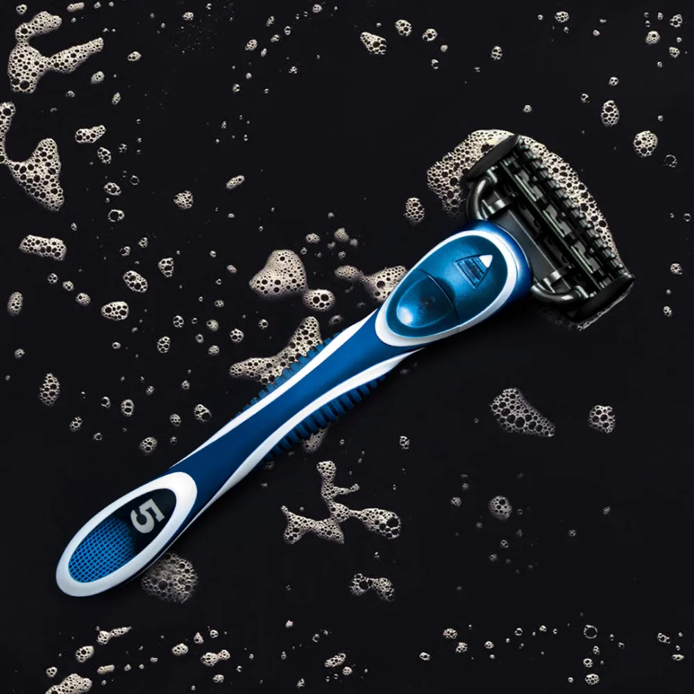 Фото Бритвенный станок QShave Blue Men, 1 лезвие X3, 1 лезвие X5 №2