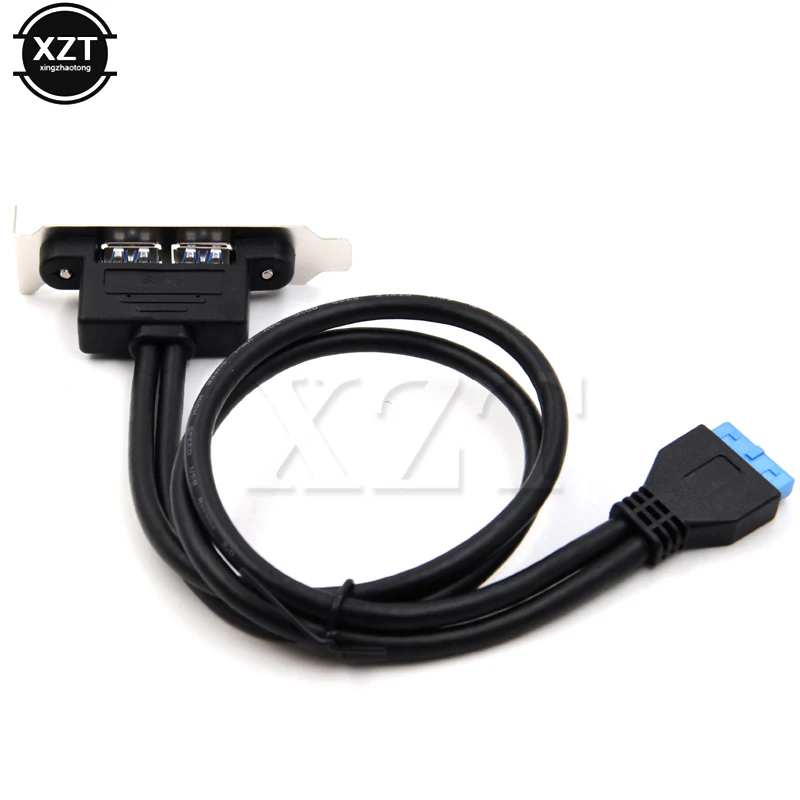 50 см PC материнская плата 20 pin к двойным USB 3 0 портам Экспресс-кабель 2 USB3.0 панель