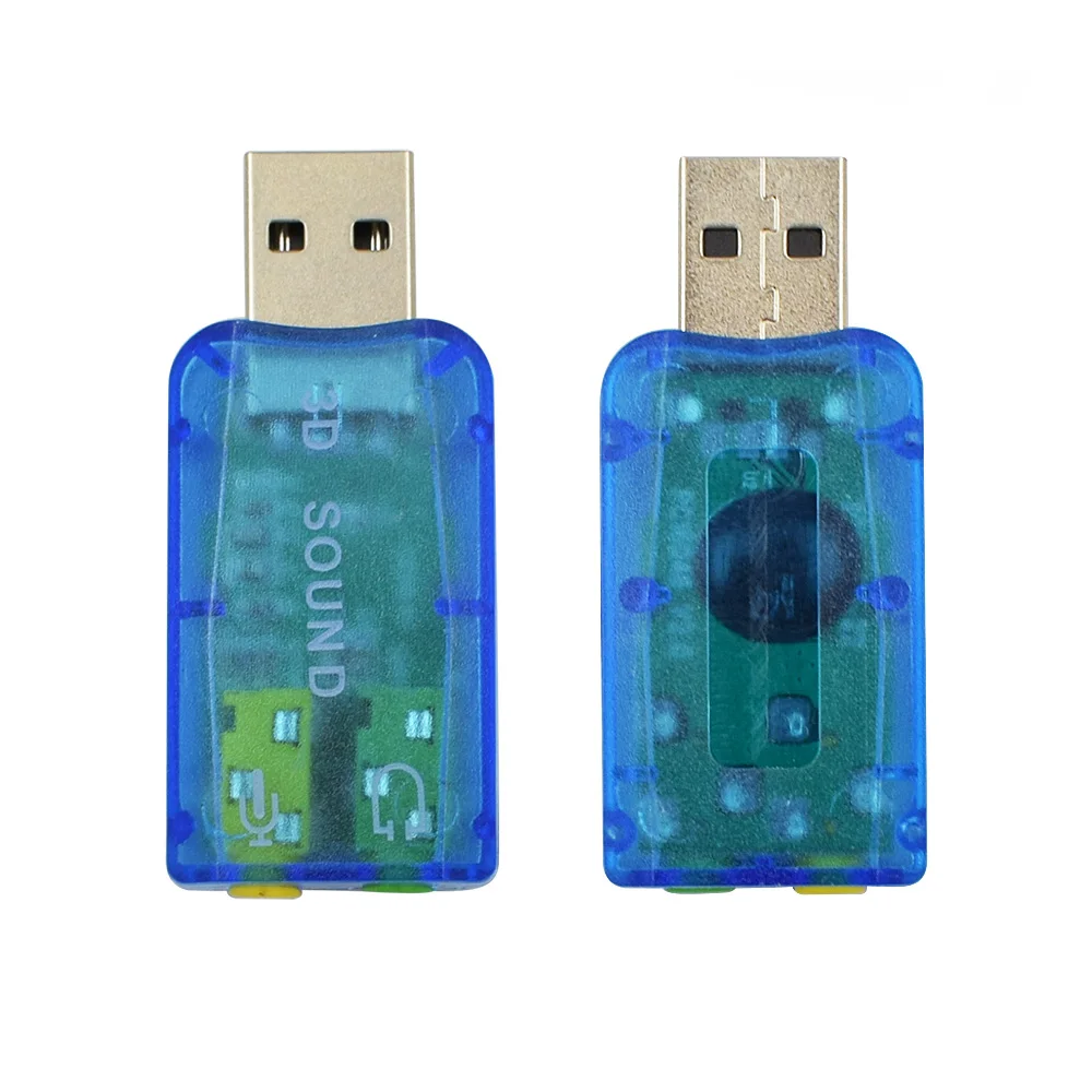 Виртуальная звуковая карта 5,1 3D энтернал USB аудио контроллер USB 2,0 до 3,5 мм разъем наушники гарнитура для ПК ноутбук