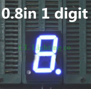 20 шт. 7 сегментный синий светодиодный дисплей 27 7*20*10 мм Nixie трубка 0 8 дюйма 1 битная