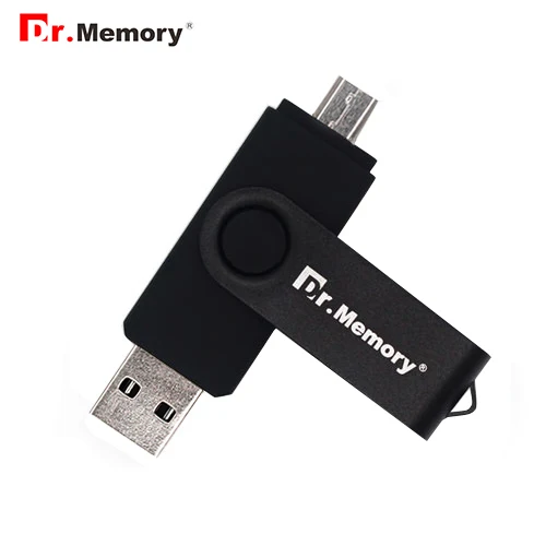 all black 64 Гб OTG USB флэш-накопители для Android мобильных телефонов планшеты 32 Гб красочные металлические флешки персонализированные OTG внешняя карта памяти - Цвет: all black