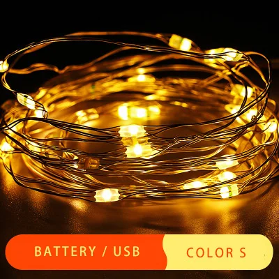 Светодиодный свет гирлянды праздничные огни аккумулятор коробка светящаяся