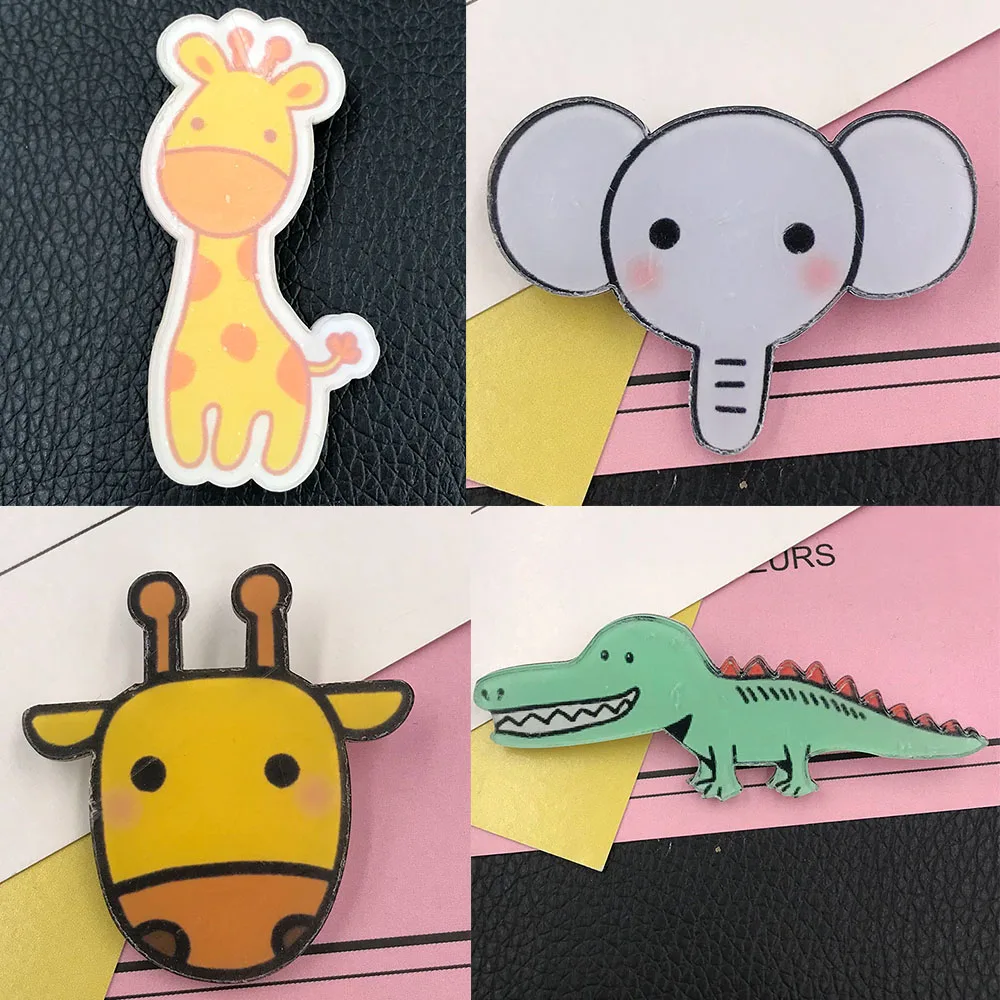 Милый мультфильм животное брошь Кролик Утка слон акриловая булавка одежда