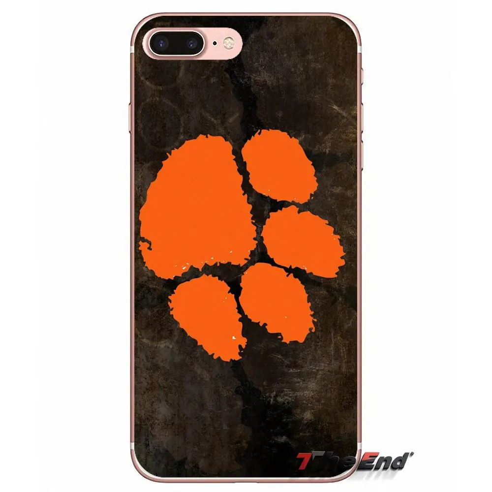 Чехол из ТПУ для iPhone X 4 4S 5 5S 5C SE 6 6S 7 8 Plus Samsung Galaxy J1 J3 J5 J7 A3 A5 2016 2017 football champions Clemson Tigers|tpu