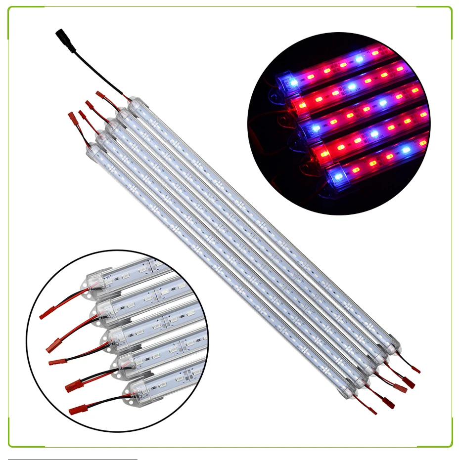 Светодиодный светильник для выращивания растений DC12V 5730 SMD 50 см светодиодный светильник для растений 36 светодиодный s красный синий светильник для аквариума комнатный теплица для выращивания растений