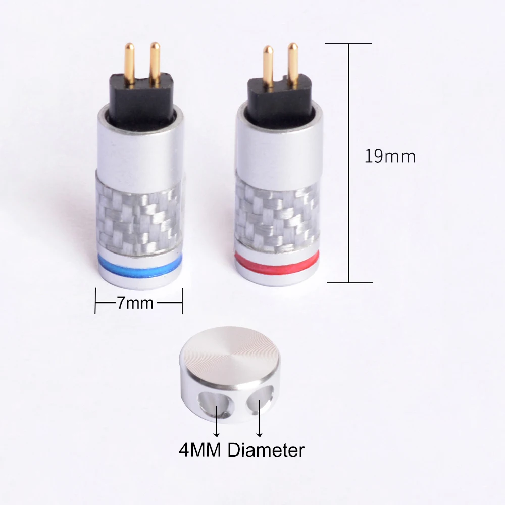OKCSC A2DC 2Pin MMCX разъем Jack 2,5 мм/4,4 мм сбалансированный штекер 3,5 мм аудио разделительный ползунок из углеродного волокна аксессуары для наушников