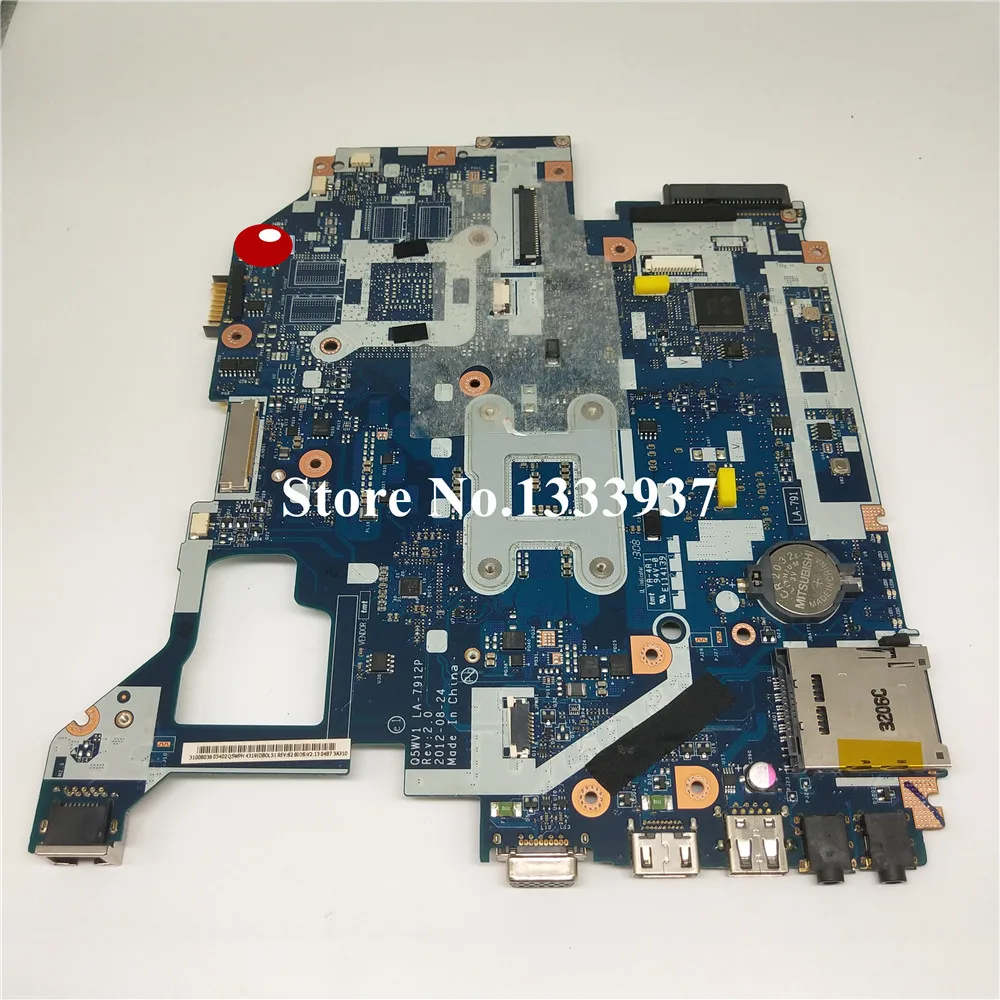 V3-571G Q5WV1 V3-571 LA-7912P ноутбук материнская плата для Acer E1-531 NV56R SLTNV HM70 для тестирования системной хорошее