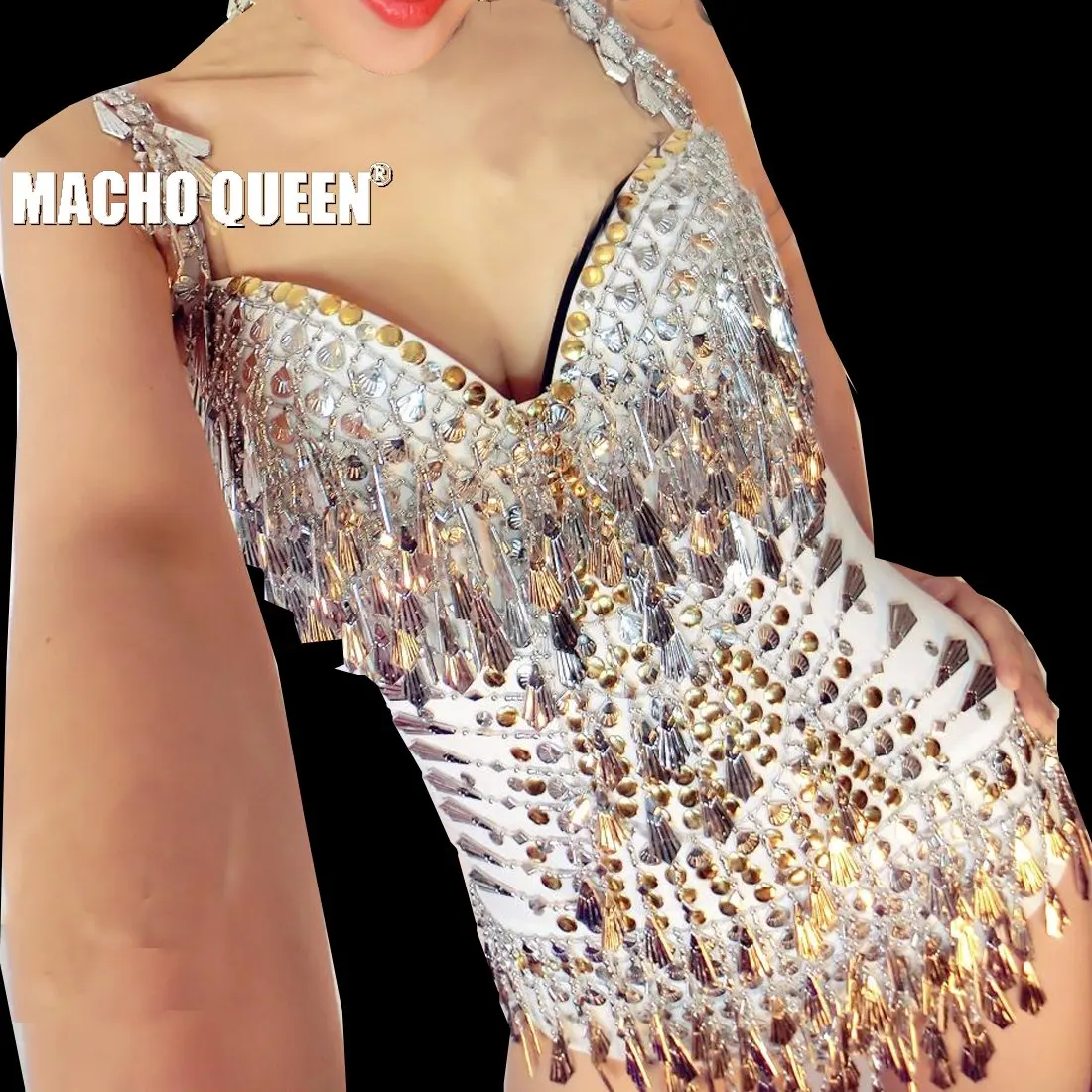 Комбидресс с длинным рукавом со стразами|Бальные танцы| |