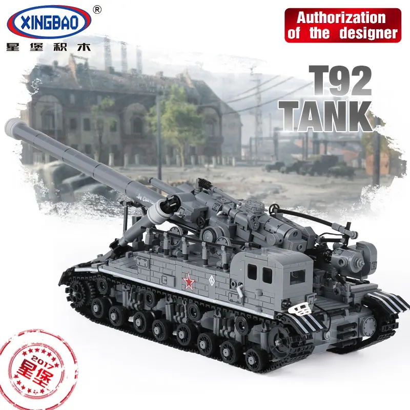 XingBao 06001 креативный военный армейский набор танков T92 MOC строительные блоки