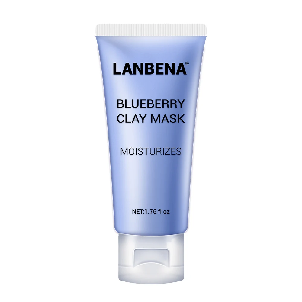 Blueberry Clay Mask LANBENA маска для лица черная маска от черных точек черные точки маска на лицо маска для ухода за кожей черный маски для лица Манг Bean глиняные маски черника Роза бамбук угольная для черных точек удаляющая маска - Цвет: Blueberry Clay Mask