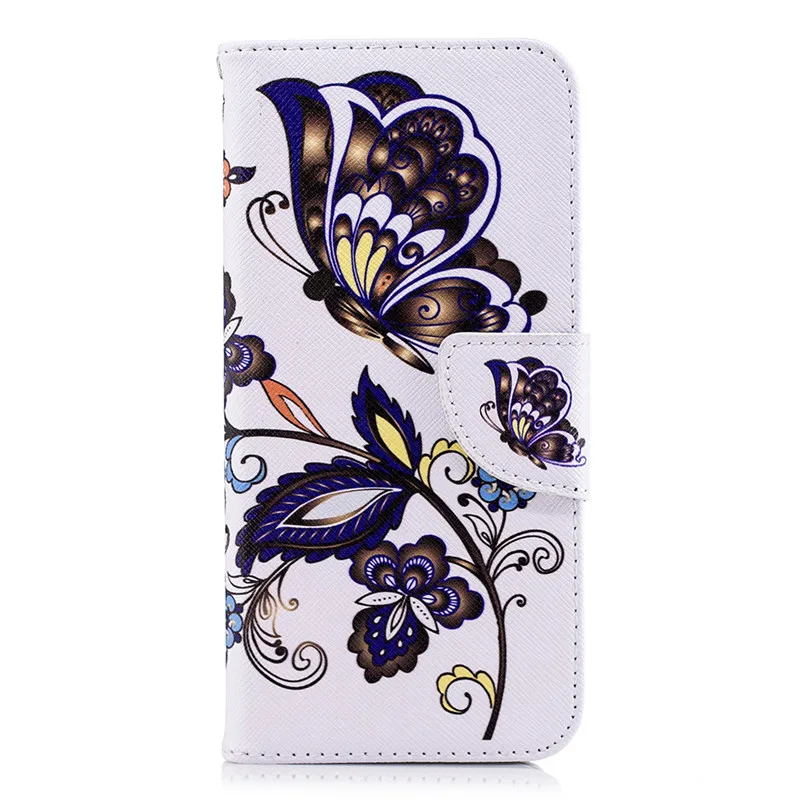 White Butterfly Чехол с милой пандой, слот для карт, чехол для Xiaomi Poco F1 A2 Lite Redmi 6 6A Note 5 6 Pro 4X, кожаный чехол-кошелек со слоном, Fundas D07Z - Цвет: White Butterfly