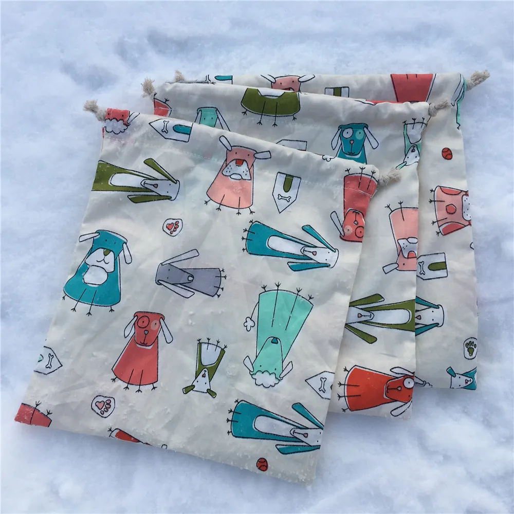YILE 1pc Cotton Drawstring Pouch Party Favor Multi-purpose Bag Cartoon Animal White 8129b | Багаж и сумки