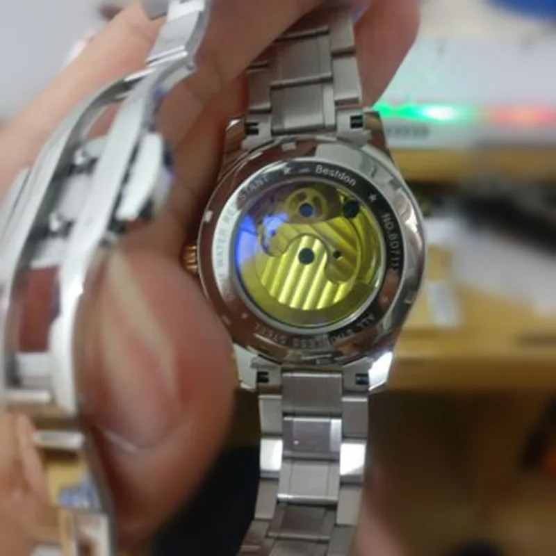 Бренд Bestdon Мужские часы автоматические механические турбийон полностью стальные